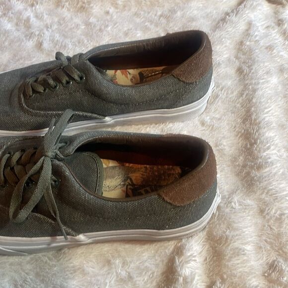 VANS Era Birds Olive Green Brown Low Top Canvas /leather  M8 W9.5 - Picture 3 of 9